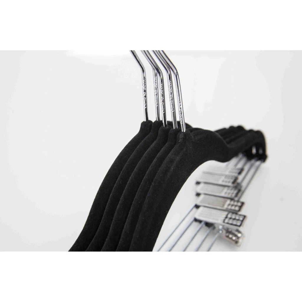 商品Home Basics|Home Basics Velvet Hangers With Clips, (Pack of 5), Black,价格¥119,第4张图片详细描述