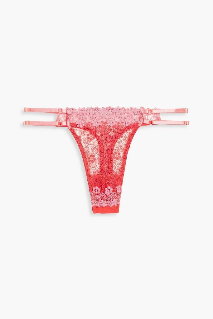 商品Cosabella|Veneto two-tone corded lace low-rise thong,价格¥129,第1张图片