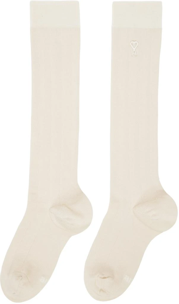 商品AMI|Off-White Silk Socks,�价格¥257,第2张图片详细描述
