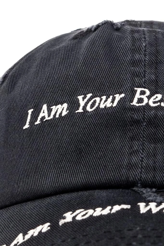 商品Misbhv|Misbhv Slogan Embroidered Distressed Baseball Cap,价格¥560,第3张图片详细描述