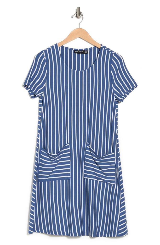 Striped Jewel Neck Pocket Knit Dress商品第3张图片规格展示