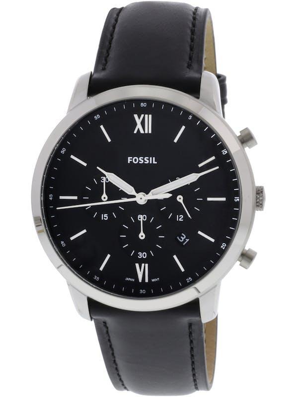 商品Fossil|Neutra FS5452 Elegant Japanese Movement Fashionable Chronograph Black Leather Watch,价格¥716,第1张图片