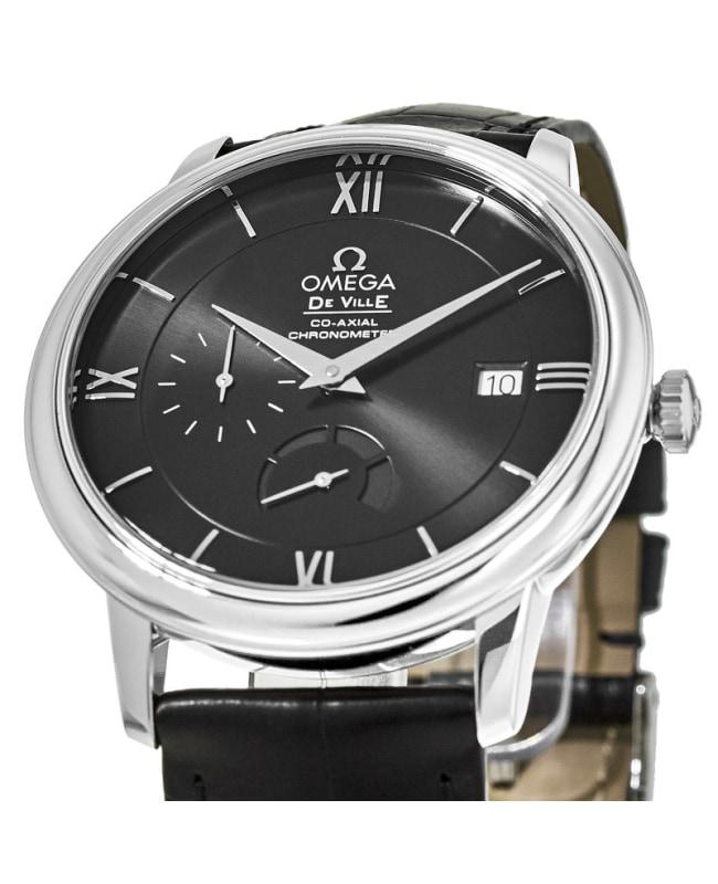 Omega De Ville Prestige Co-Axial Chronograph Automatic Black Dial Leather Strap Men's Watch 424.13.40.21.01.001商品第2张图片规格展示