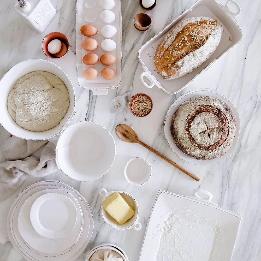 Lastra White Rectangular Baker 商品