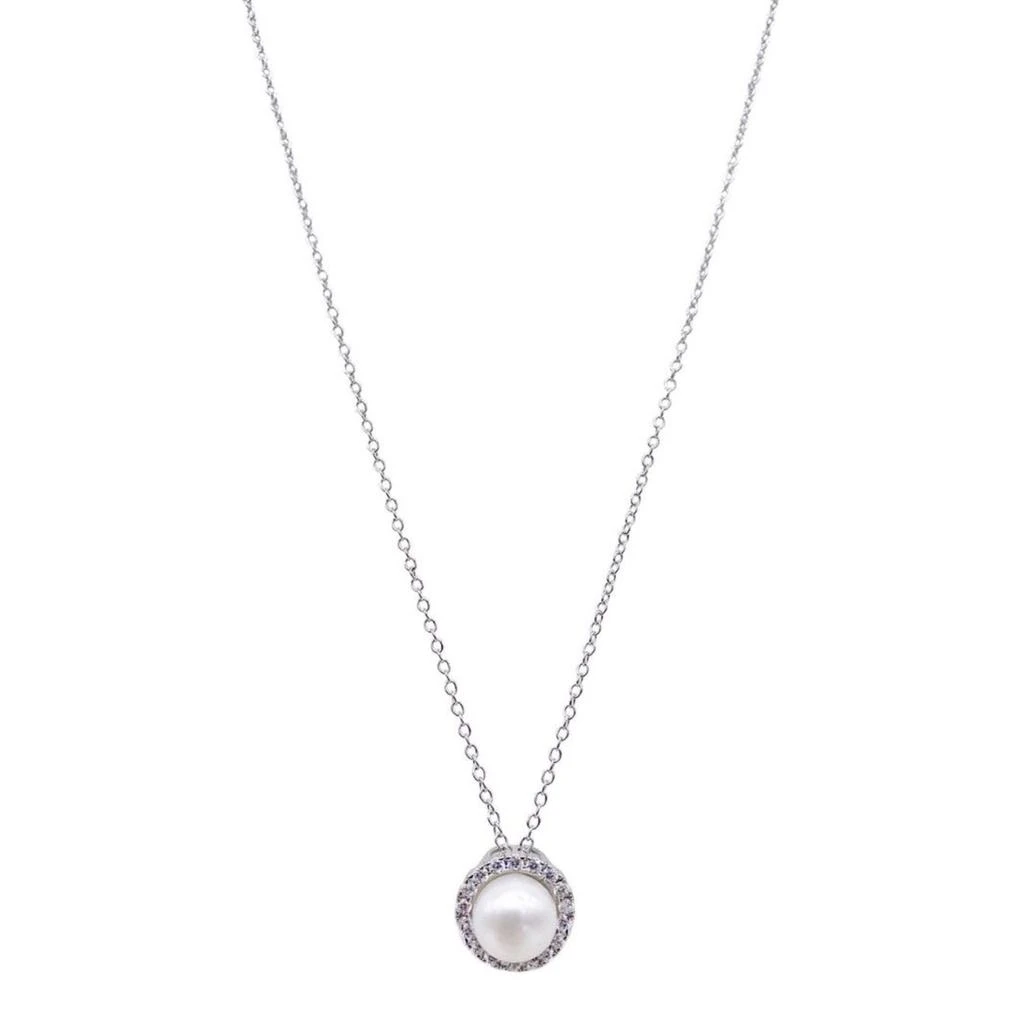 商品ADORNIA|Floating Freshwater Pearl Halo Necklace silver,价格¥394,第1张图片