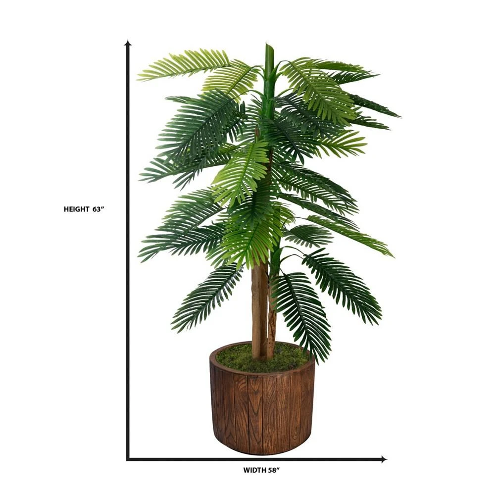 商品Vintage Home|63" Real Touch Palm Tree in Fiberstone Planter,价格¥6746,第2张图片详细描述