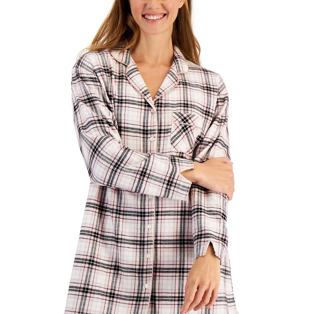 商品Charter Club|Cotton Plaid Flannel Nightshirt, Created for Macy's,价格¥177,第3张图片详细描述