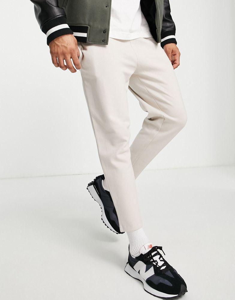 ASOS DESIGN tapered jogger in smart twill with pin tuck商品第3张图片规格展示