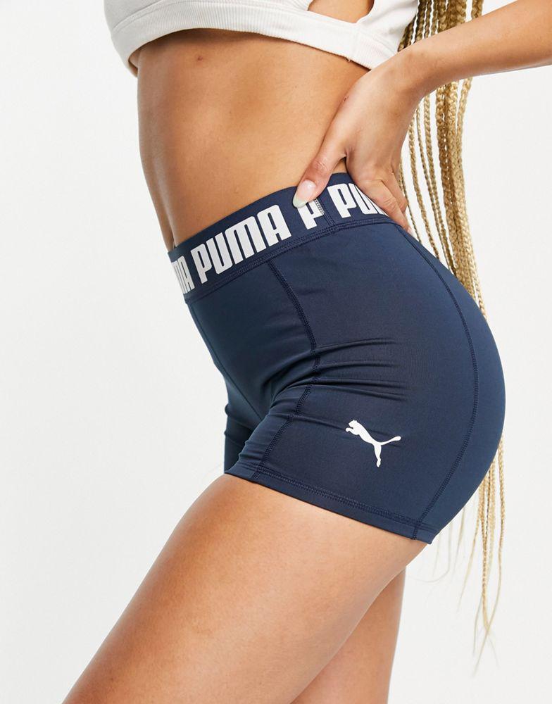 商品Puma|Puma Training Strong 3 inch shorts in navy,价格¥96,第5张图片详细描述