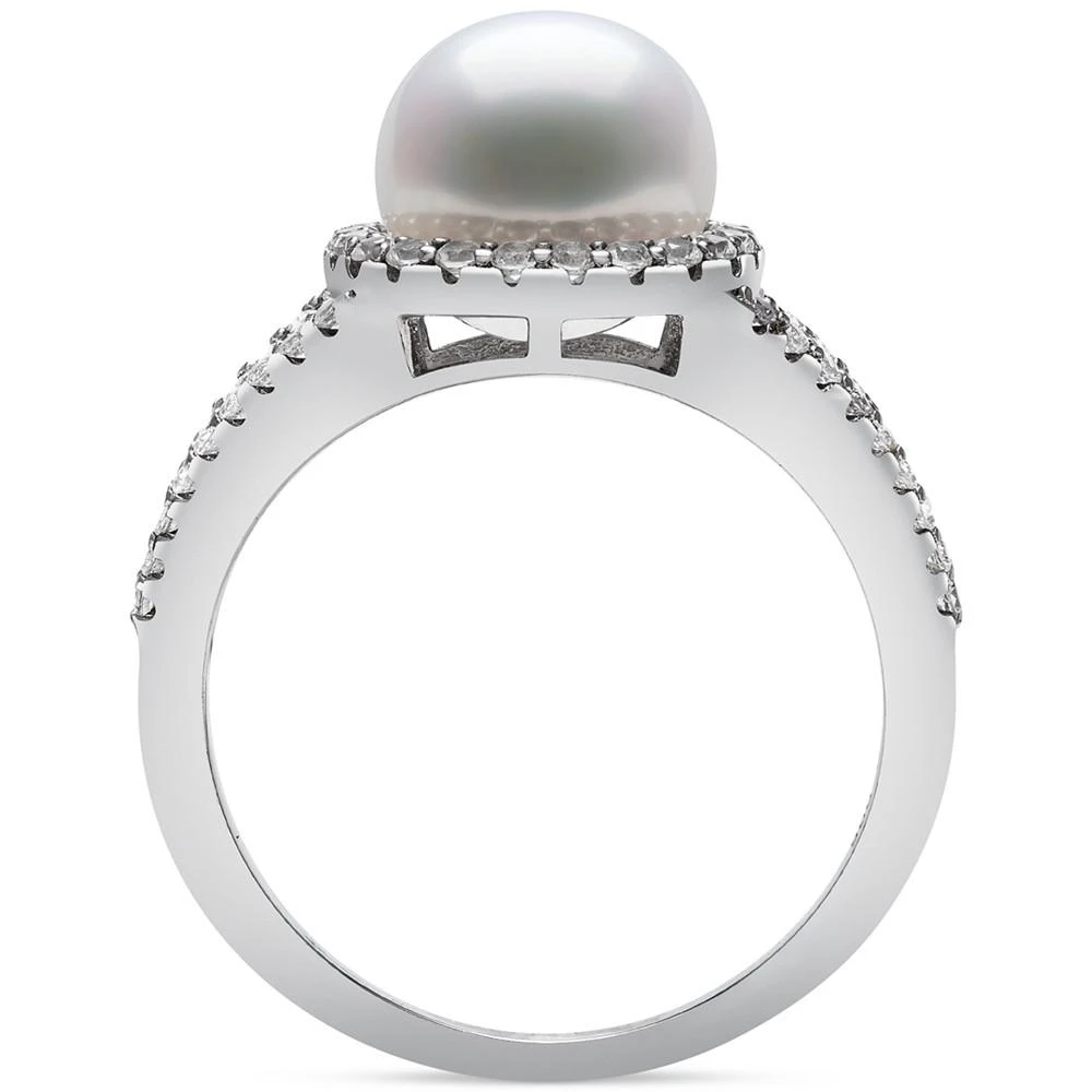 商品Belle de Mer|Cultured Freshwater Button Pearl (8mm) & Cubic Zirconia Statement Ring,价格¥415,第3张图片详细描述