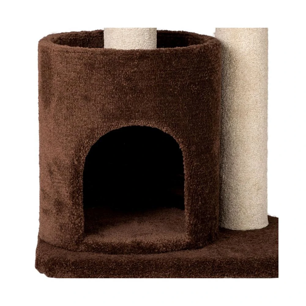 Carpeted Real Wood Cat Tree Condo 商品