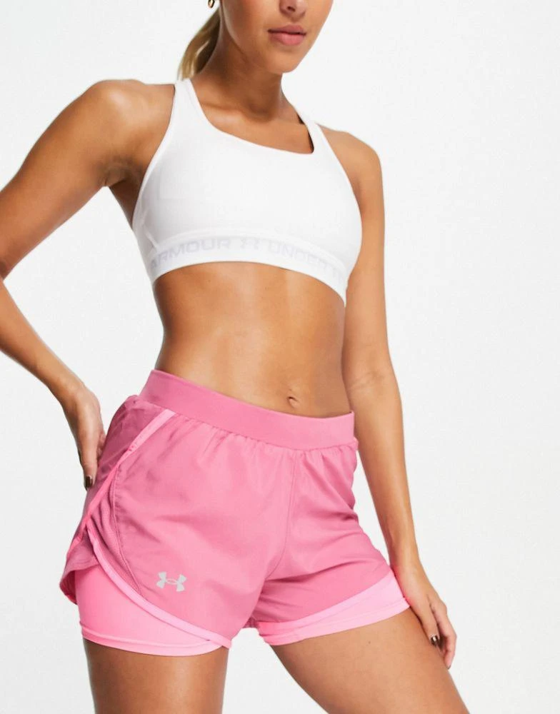 商品Under Armour|Under Armour Fly By 2.0 2 in 1 shorts in pink,价格¥207,第4张图片详细描述