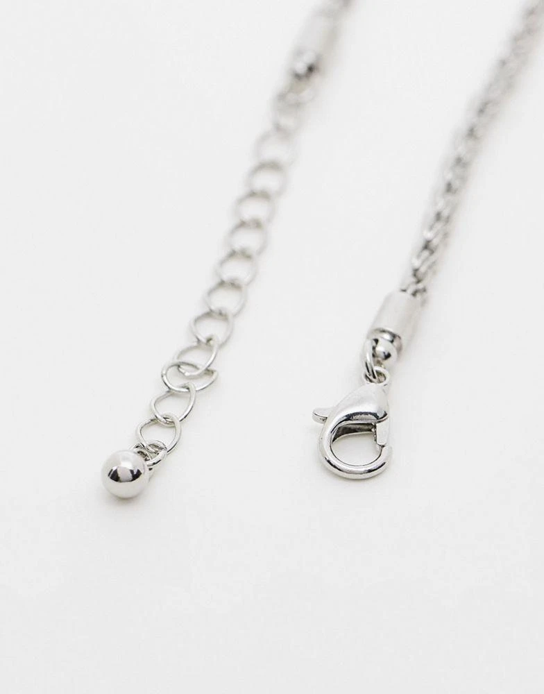 商品ASOS|ASOS DESIGN party necklace with green crystal pendant in silver tone,价格¥110,第4张图片详细描述