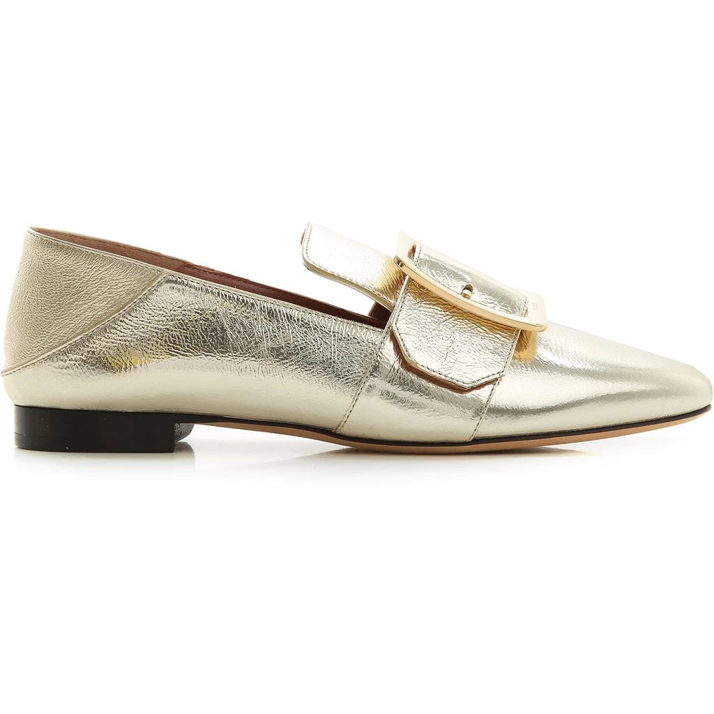 商品Bally|NEW Bally Janelle Ladies Champagne Goat Leather Loafers,价格¥1932,第1张图片