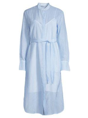 商品Equipment|Christabella Striped Shirtdress,价格¥391,第4张图片详细描述