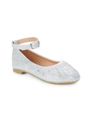 商品Badgley Mischka|Little Girl's & Girl's Embellished Flats,价格¥225,第1张图片