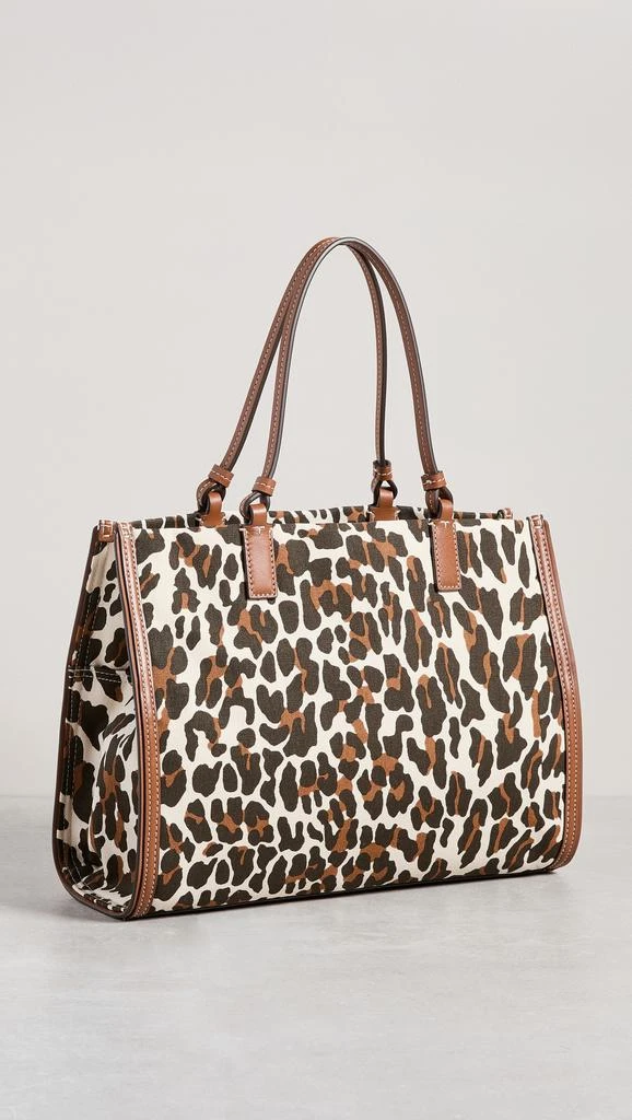 商品Tory Burch|Tory Burch Ella Leopard Canvas Small Tote,价格¥1263,第4张图片详细描述