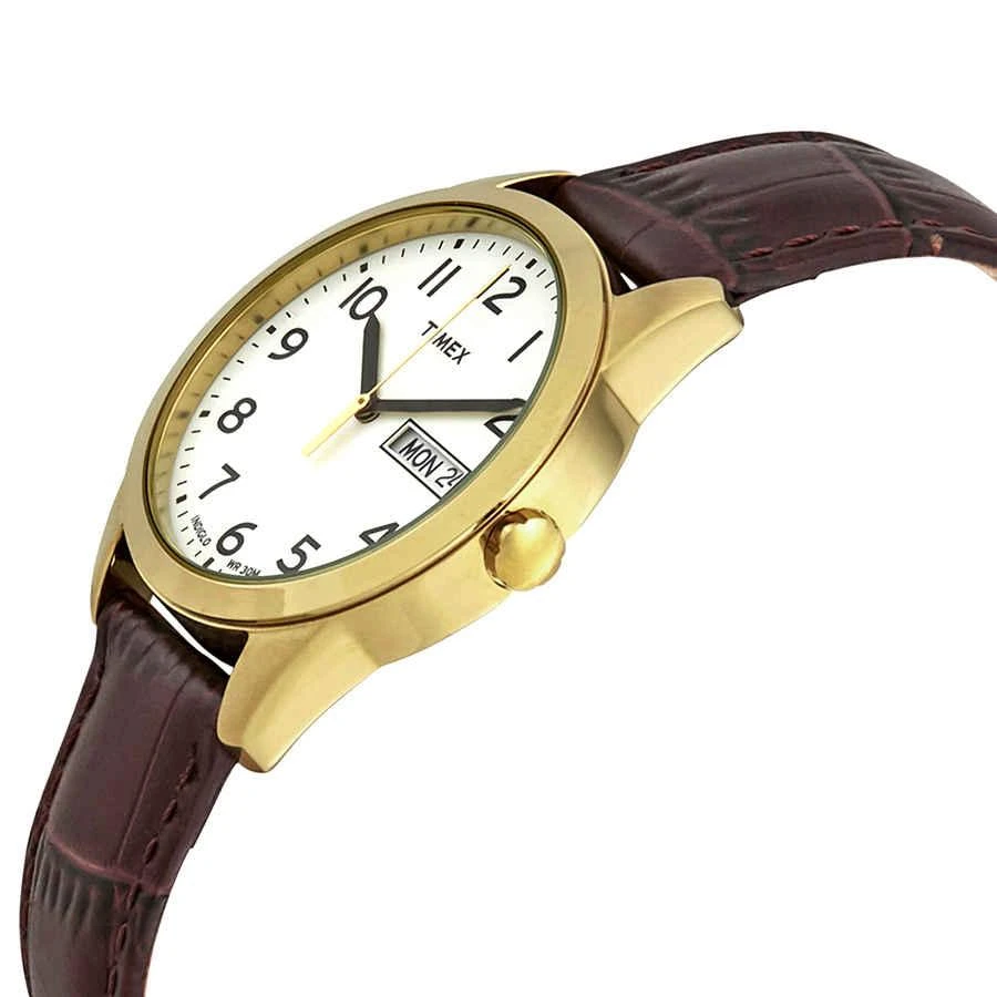 商品Timex|天美时 石英白色表盘棕色 男士手表36mm 真皮表带 T2N065,价格¥170,第2张图片详细描述