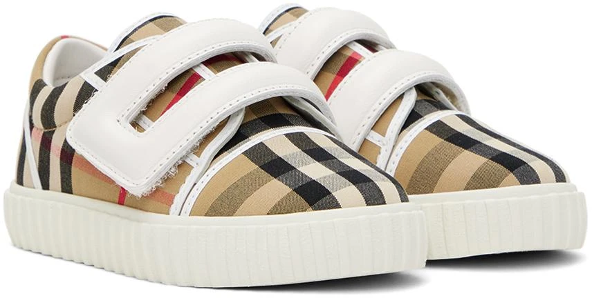 商品Burberry|Baby Beige Check Sneakers,价格¥1169,第4张图片详细描述