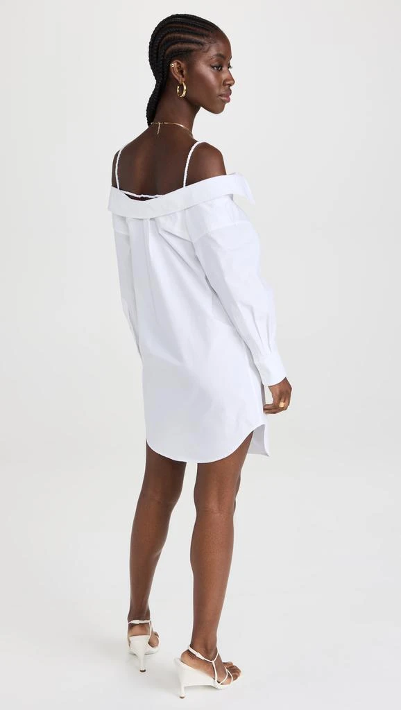 商品Alexander Wang|Alexander Wang 松紧带设计露肩衬衫连衣裙,价格¥949,第3张图片详细描述
