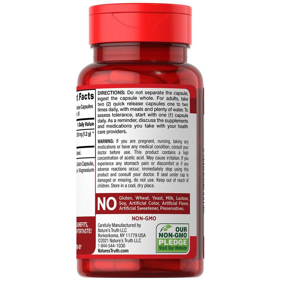 商品Nature's Truth|Apple Cider Vinegar Capsules,价格¥67,第2张图片详细描述
