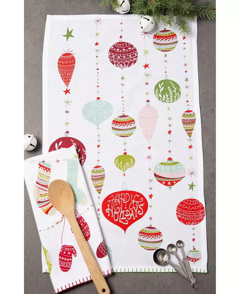 Assorted X-mas Trimmings Printed Dishtowel Set 商品