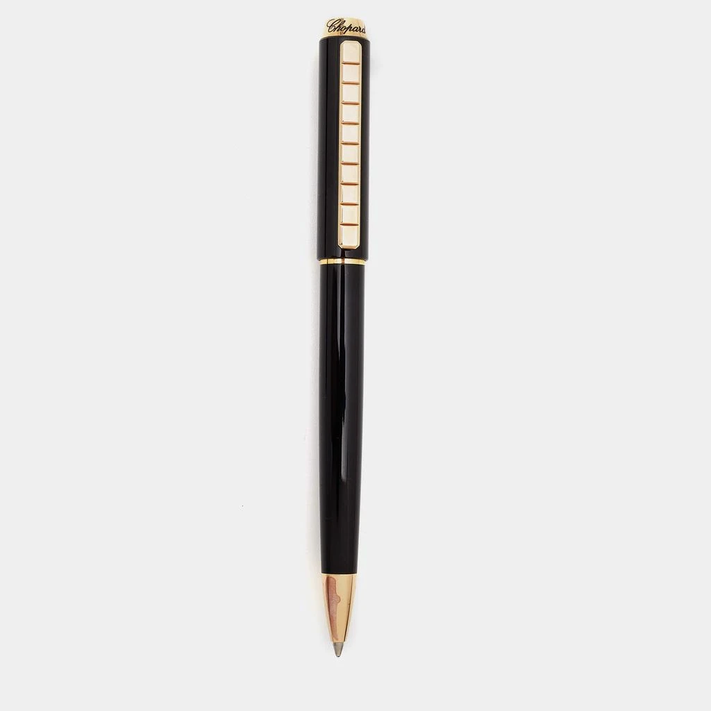 商品[二手商品] Chopard|Chopard Ice Cube Black Resin Rose Gold Plated Ballpoint Pen,价格¥1556,第1张图片