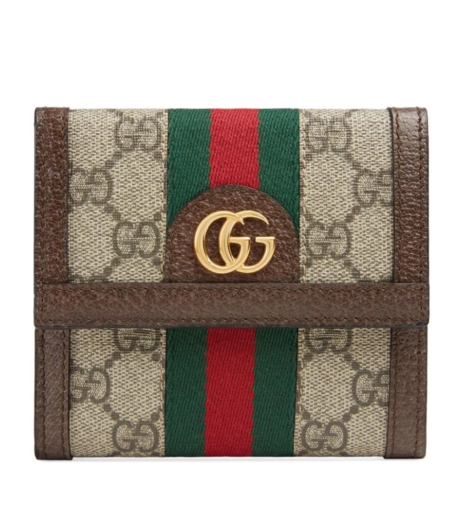 商品Gucci|Leather Ophidia GG Web Stripe Wallet,价格¥4700,第1张图片