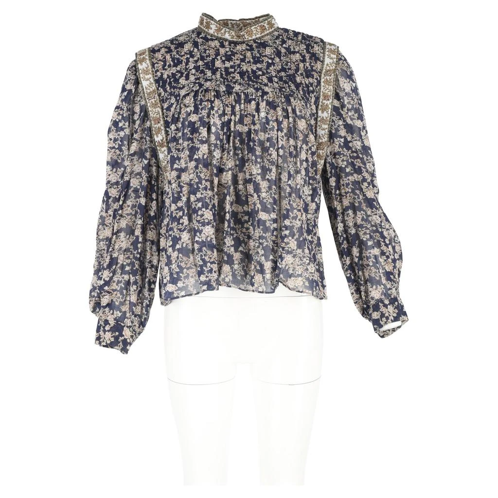 商品[二手商品] Isabel Marant|Etoile Vega Floral Print Blouse in Blue Cotton,价格¥1370,第4张图片详细描述