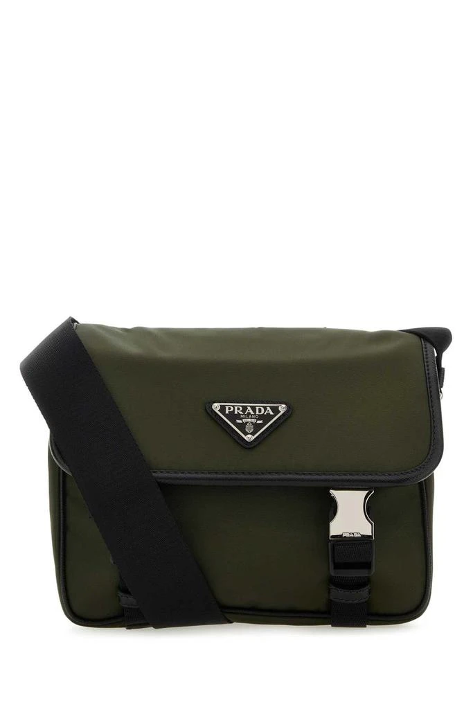 商品Prada|Prada Logo Plaque Foldover Shoulder Bag,价格¥12989,第1张图片