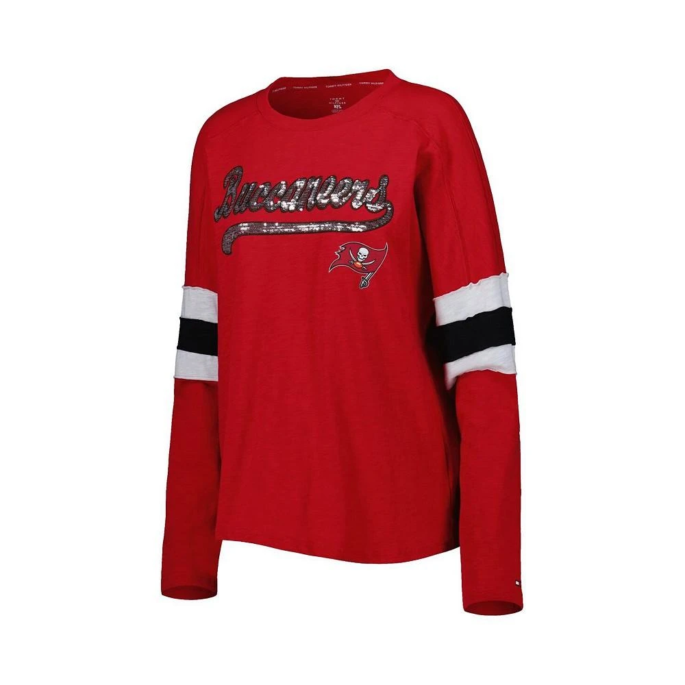 商品Tommy Hilfiger|Women's Red Tampa Bay Buccaneers Justine Long Sleeve Tunic T-shirt,价格¥413,第3张图片详细描述