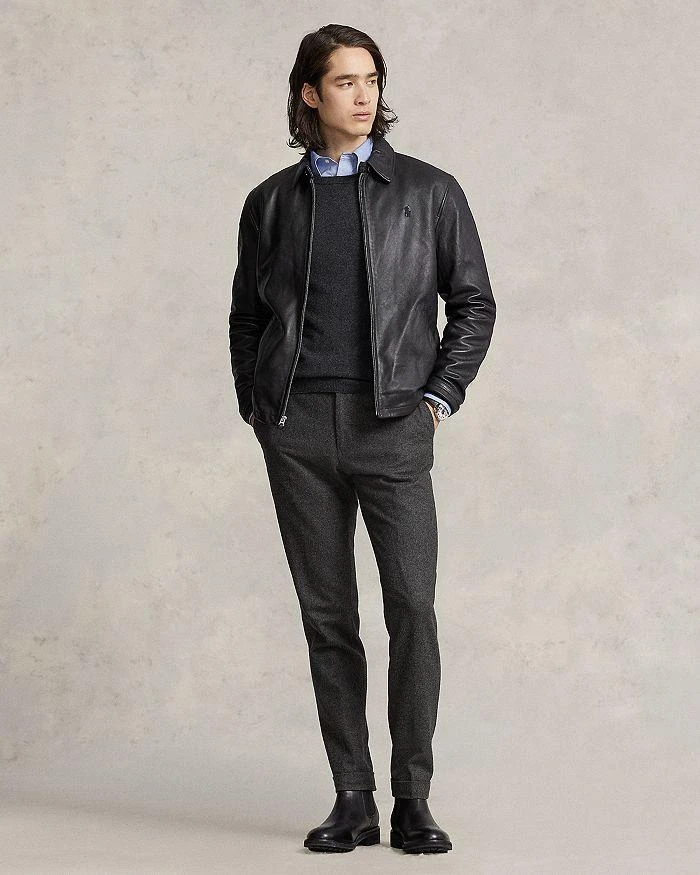 商品Ralph Lauren|Maxwell Lambskin Leather Zip Jacket,价格¥5291,第2张图片详细描述