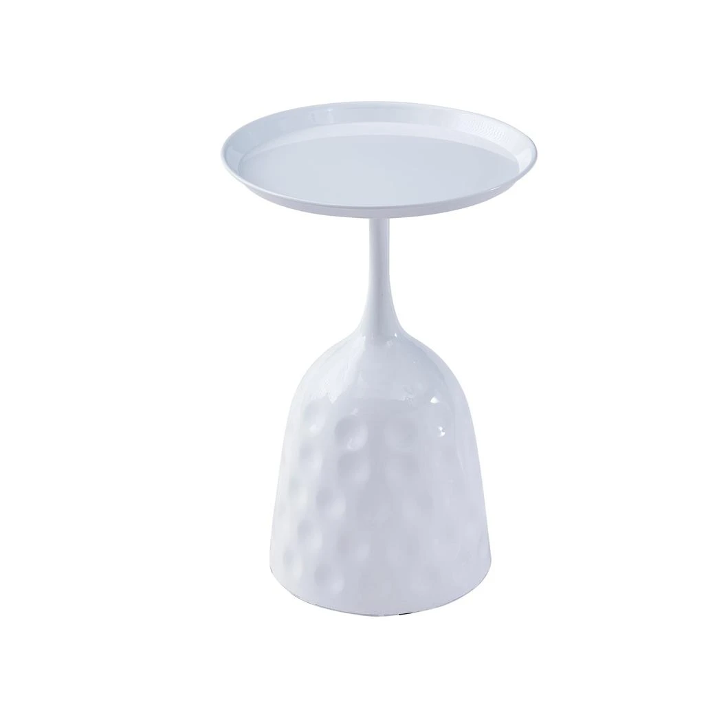 商品Streamdale Furniture|Streamdale White Wine Cup Metal Side Table,价格¥953,第4张图片详细描述