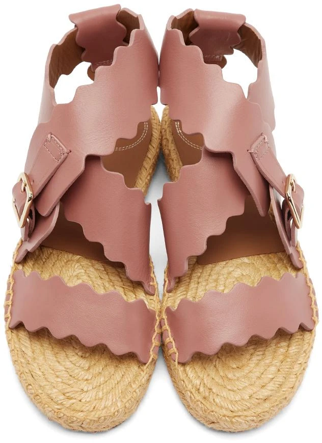 商品Chloé|Pink Lauren Espadrille Sandals,价格¥1785,第5张图片详细描述