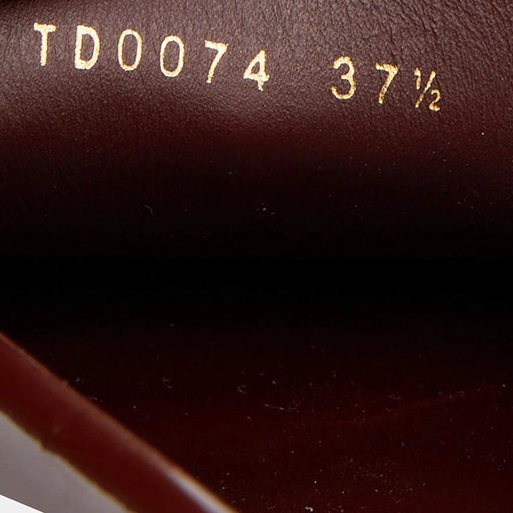 Louis Vuitton Burgundy Patent Leather Slip On Loafers Size 37.5 商品
