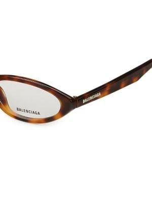 商品Balenciaga|53MM Oval Cat Eye Core Optical Glasses,价格¥567,第3张图片详细描述