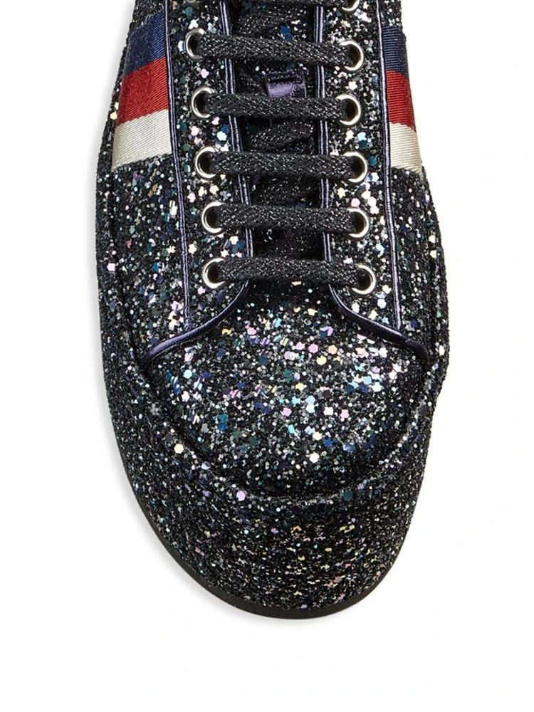 商品Gucci|Peggy Glitter Platform Sneakers,价格¥3524,第3张图片详细描述