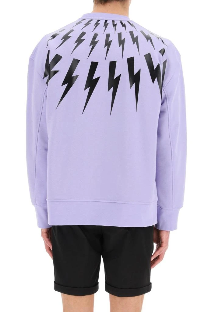 商品Neil Barrett|Neil Barrett Thunderbolt Print Crewneck Sweatshirt,价格¥1565,第3张图片详细描述