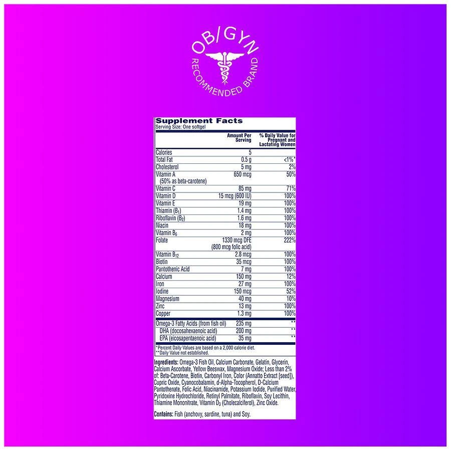 商品One A Day|Women's Prenatal 1 Multivitamins Softgels,价格¥325,第4张图片详细描述