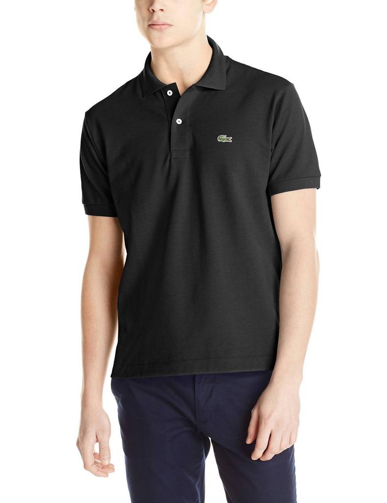 Schwarzes Kurzarm-Piqué-Poloshirt in Original-Passform image 2