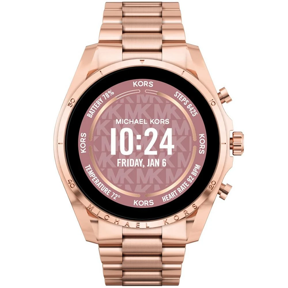 商品Michael Kors|Access Unisex Gen 6 Bradshaw Smartwatch: Rose Gold-Tone Case with Stainless Steel Bracelet 44mm,价格¥2621,第2张图片详细描述