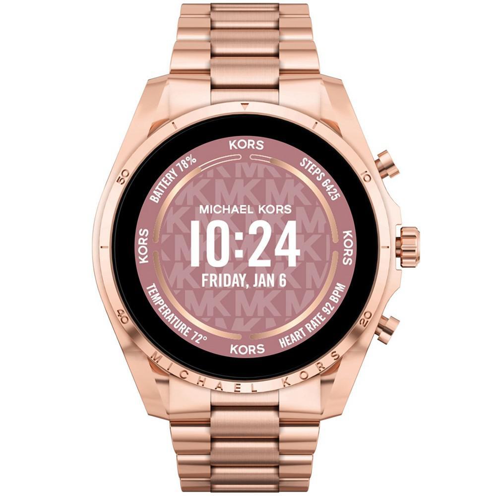 商品Michael Kors|Access Unisex Gen 6 Bradshaw Smartwatch: Rose Gold-Tone Case with Stainless Steel Bracelet 44mm,价格¥2600,第4张图片详细描述