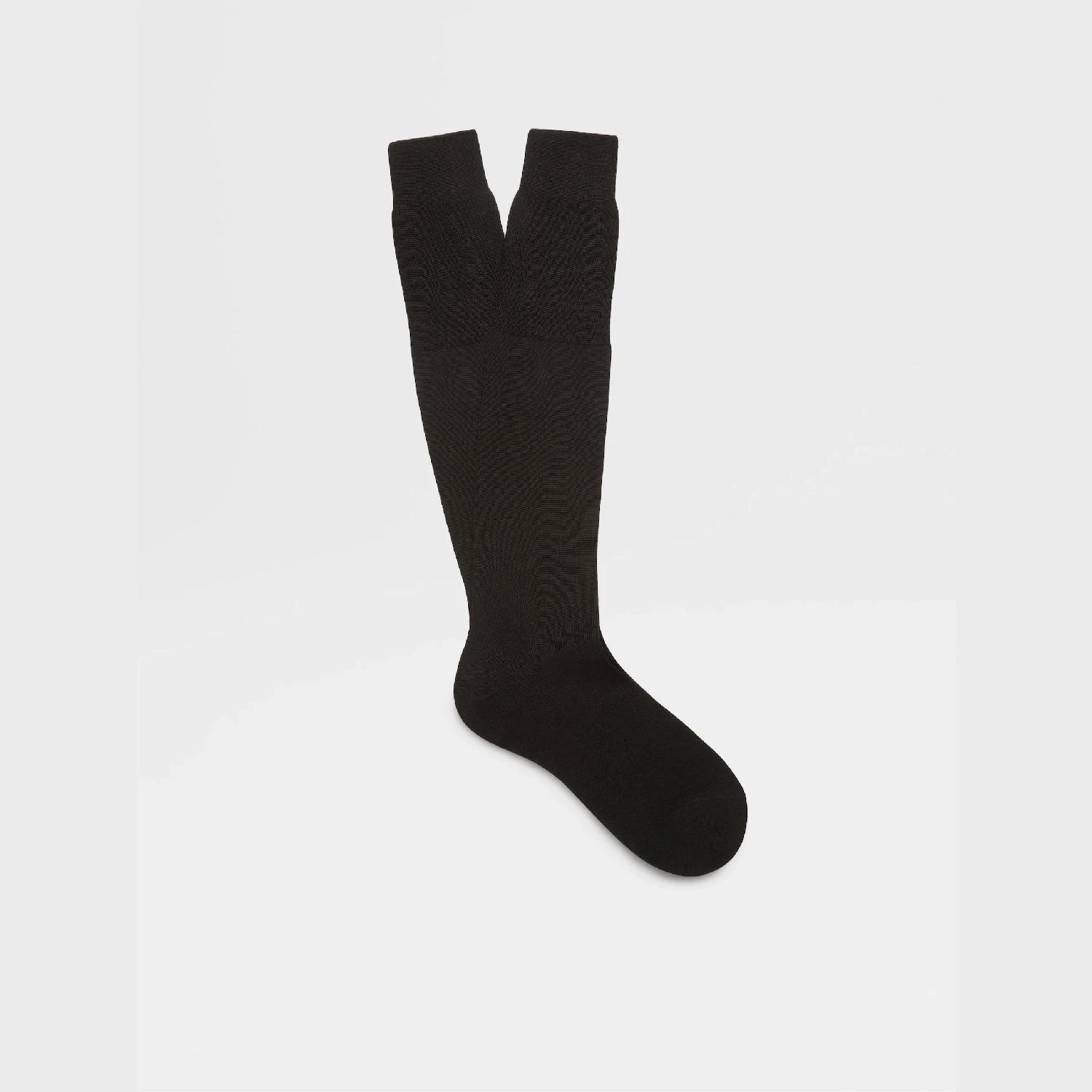 商品Zegna|包邮包税【预售7天发货】 ZEGNA杰尼亚 23秋冬 男士 袜子 Black Cotton Socks N4V10-011-001,价格¥512,第1张图片