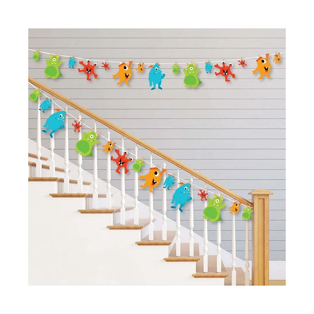 商品Big Dot of Happiness|Monster Bash - Little Monster Party DIY Decor - Clothespin Garland Banner 44 Pc,价格¥165,第2张图片详细描述