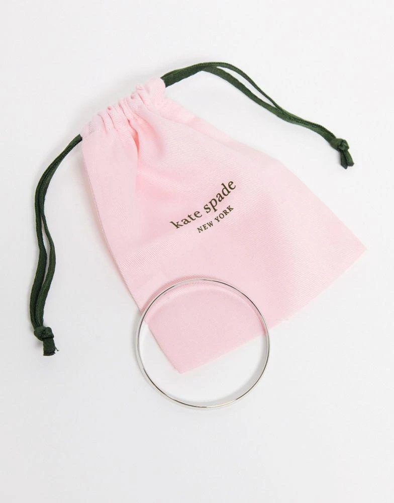 商品Kate Spade|Kate Spade find silver lining engraved bangle in silver,价格¥394,第4张图片详细描述