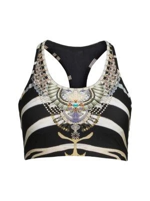 商品Camilla|Print Active Cropped Tank Top,价格¥364,第3张图片详细描述