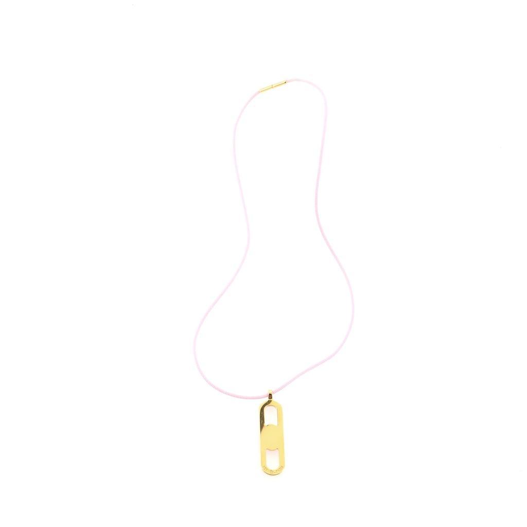 商品[二手商品] Hermes|Hermes Maillon Pendant Choker Silk Cord with Metal and Enamel Pink,价格¥5128,第4张图片详细描述