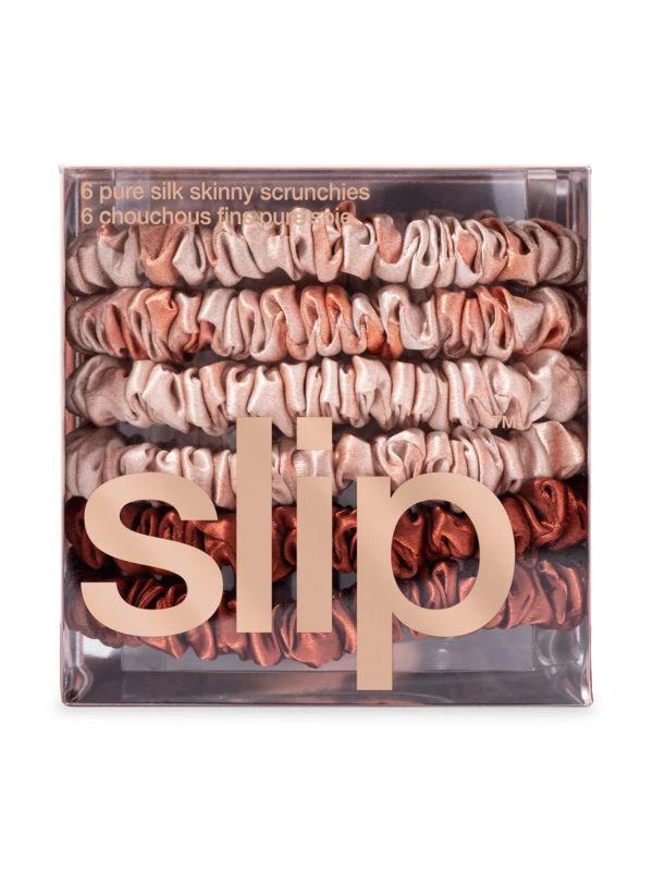 商品Slip|6-Piece Logo Silk Hair Ties Set,价格¥228,第2张图片详细描述