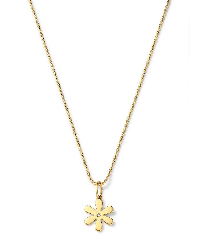 商品Sydney Evan|14K Yellow Gold Diamond Accent Daisy Pendant Necklace, 18",价格¥4543,第1张图片详细描述