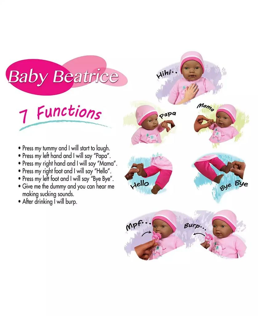 商品Lissi Dolls|Baby Beatrice Interactive African American Baby Doll, Set of 3,价格¥135,第2张图片详细描述